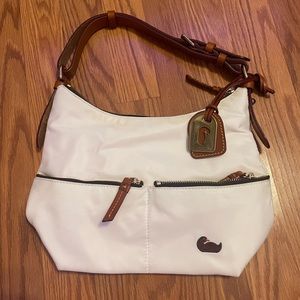 Donney and Bourke white/brown purse with leather with good hardware never used